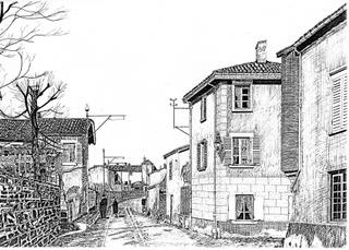 Dessin du quartier du Saunier